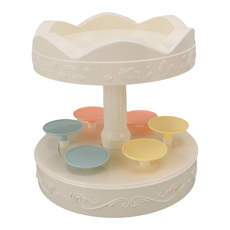 6 Trays 2 Tier Automatic Rotating Dessert Cupcake Display Table
