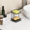 NiHome 2-Tier Soap Holder with Diatomite Mat, Rustproof Metal Shower