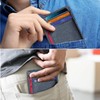 AMEHA Men's Minimalist Slim Wallet Front Pocket Genuine Leather RFID