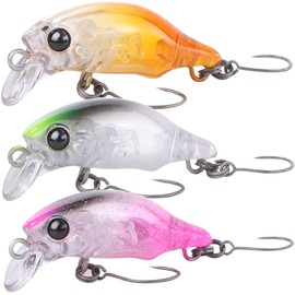 CONTYU Area Trout Lures [Play on the Water] Set of 3 Floating 30F 1.5g Barbless Hooks