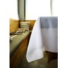 GEFEII Kitchen 54 inch Square Tablecloth Solid Polyester White Tablecloths