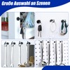 Keukenket Magnetic Hooks, Extra Strong, Black, Neodymium Magnet with Hooks,