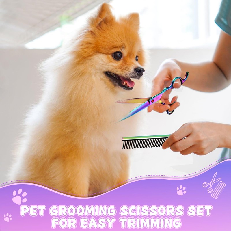 Professional Dog Grooming Scissors Set, 7 Inch/8 Inch Pet Grooming