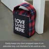 Elements Plaid Love Lives Here Weighted Fabric Door Stopper, Polyester
