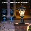 YSN 16" Solar Post Lights Outdoor, Dusk to Dawn Outdoor