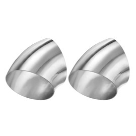 M METERXITY 2-Pack OD 2.5 Inch 45 Degree Mandrel Bend Elbow, Thicken 1.5 mm 304 Stainless Steel Exhaust Elbow Pipe for Car Modified Exhaust System, Stair Handrail Bend, Height 65 mm