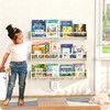 Nursery Book Shelves 34 inchs, Floating Book Shelves for Wall