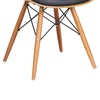 Armen Living Cassie Dining Chair in Black Faux Leather and