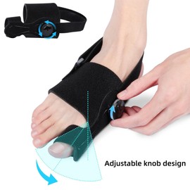 Bunion Corrector with Toe Spacers, KissDate Toe Separators Bunion Corrector for Women Big Toe, Adjustable Big Toe Straightener Toe Corrector for Bunion Fix Bunion Relief, Toe Separators for Women (Right)