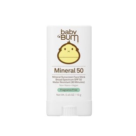 Sun Bum Baby Bum Mineral SPF 50 Sunscreen Stick - Hawaii 104 Act Compliant (Without Octinoxate & Oxybenzone) - UVA/UVB Face and Body Protection - Unsc
