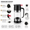 Glass Honey Dispenser for Easy Serving – 300mL Press-Handle Bottom