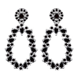 Moissanite Drop Earrings for Women, 2.85 Carat VVS Moissanite Dangle Earrings, Sterling Silver with 18K White Gold Plated Stud Hoop Earrings Women's Jewelry set, one size, Sterling Silver, Moissanite