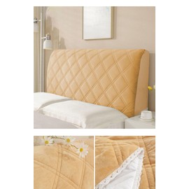 Wambere Bed Headboard Covers Bed Headboard Cover Headboard Cover for Bed Bed Back Wall Cover Dustproof Stretch Bed Headboard Cover Headboard Cushion Bed Head Backrest Cover, Brown A, 150 cm