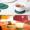 Drhob Flee 6-Piece Green Coaster Set with Flower Pot Shaped