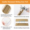 MOROBOR 18CM Self-Stick Rectangual Sliding Door Pulls, 2pcs Champagne Gold