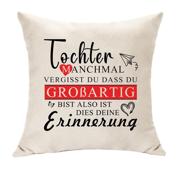 Daughter Gifts Daughter Cushion Cover Decoration for Daughter Birthday Gifts