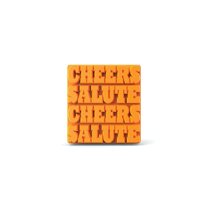 Zoku Unisex Cheers and Salute Ice Cube Tray, Orange