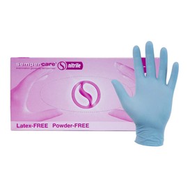 Sempercare 8267 93849/3000002161 Nitrile Skin Disposable Protection and Examination Gloves Made of Nitrile Latex, Powder-Free, Size X-Large (9-10), Lavender Blue (Pack of 180)
