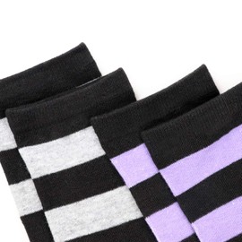 DRESHOW 6 Pairs High Thigh Socks Striped Over Knee Thin Tights Long Stocking for Women Leg Warmer