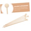 FELTECHELECTR 100pcs Wooden Lollipop Sticks DIY Decorations for Happy and