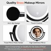 GURUN 8.5 Inch Rechargeable Tabletop LED Lighted Makeup Mirror with
