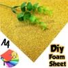 EliteKoopers 10 pcs Gold A4 Glitter Foam Sheets for Christmas