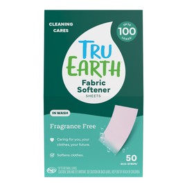 Tru Earth Fabric Softener Sheets, Fragrance-Free, 50 Sheets