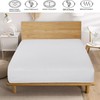 White Double fitted sheet Non-iron, Soft, Plain 200TC polycotton bottom