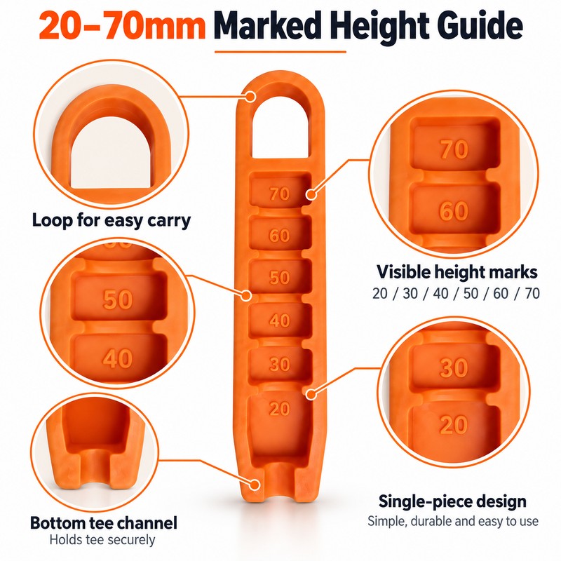 Adjustable Golf Tee Height Setter for Consistent Tee Placement –
