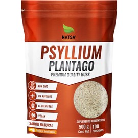 NATSA Psyllium Plantago Polvo 500 g 100 Porciones 5 g por Toma