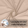 APEX FURNISHINGS Double Fitted Sheet, Beige, 100% Egyptian Cotton deep
