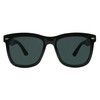 ShadyVEU Super Dark Lens Round Sunglasses Retro Thick Border Frame