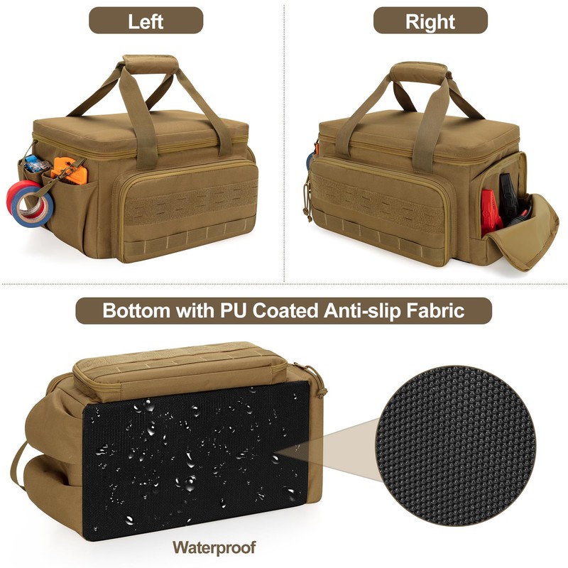 Rexmica 14-Inch Tool Bag with Anti-friction Bottom, Hand Tool Storage
