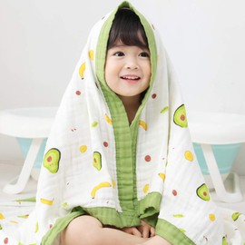 Eyands 6 Layer Baby Muslin Swaddle Blanket - 43.3 x 43.3 Inch Soft Cotton Baby Nursery Blankets, Cute Receiving Blanket for Baby Gift (Whale Blanket)