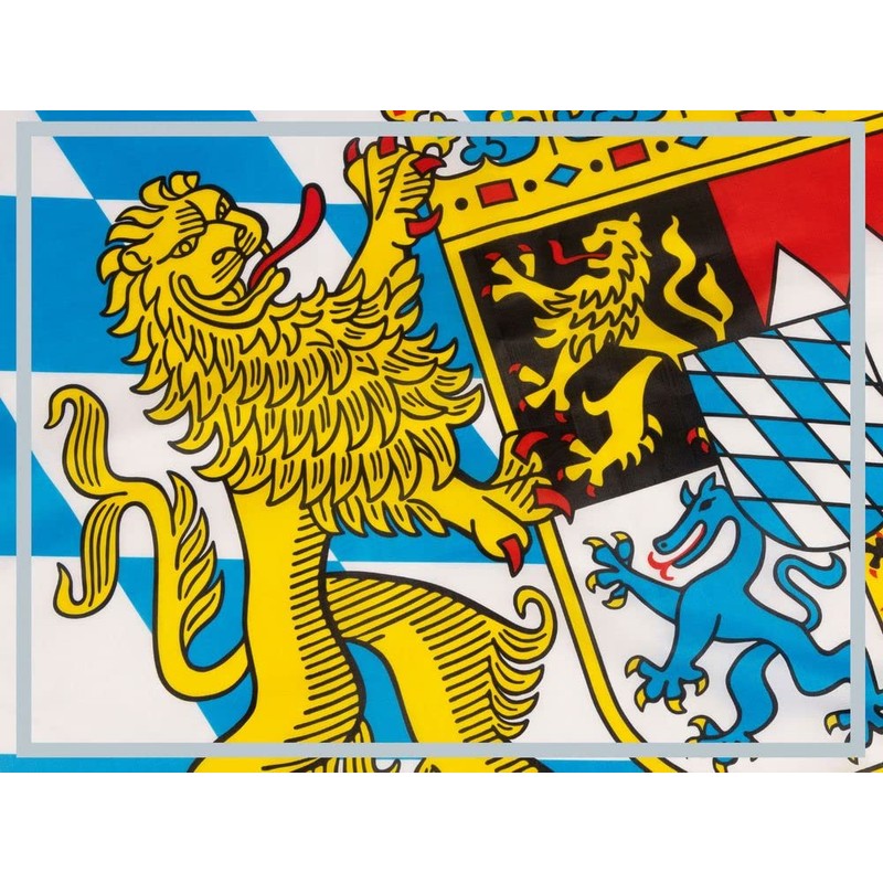 ARICONA FLAGS Bavaria flag - Bavarian flag with lions 2x3ft