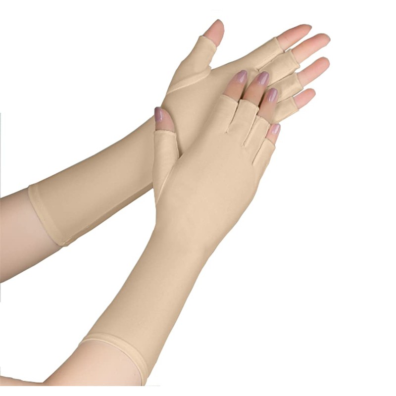 Rose Women's Cooling Touch, Antibacterial, Deodorizing, UV Protection Gloves, Arm