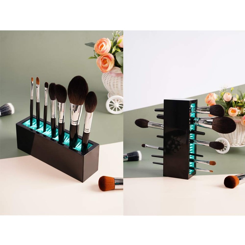 Jamend Clxp Makeup Brushes Holder Organizer, Silicone Vanity Air Drying