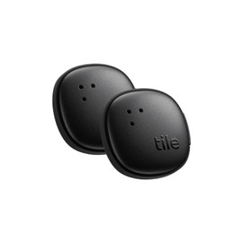 Tile by Life360 Sticker (2024) - Small Bluetooth Tracker, Remote Finder and Item Locator for Bikes, Glasses and More. Both iOS and Android Compatible. Phone Finder. 2-Pack (Black)