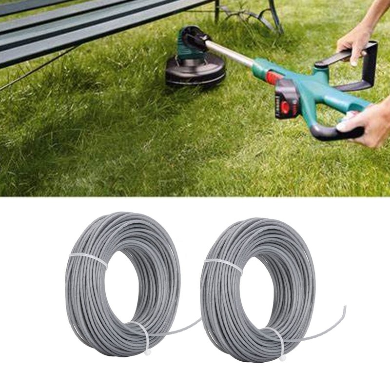 2PCS 24m 2.0mm Grass Trimmer Line, Lawn Mower Wire Rope