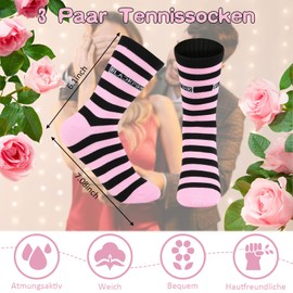 ANIMFANSDE 3 Pairs Kpop Style Socks - Black Pink Stripes - Perfect for Concerts, Music Fans & Gift - Unisex Cotton Socks