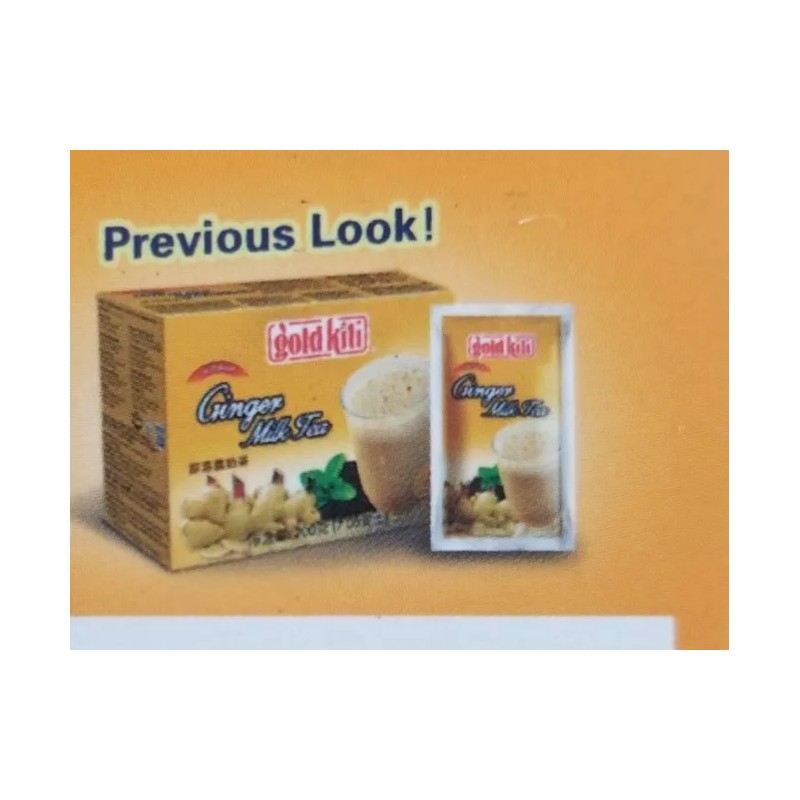 Gold Kili Natural Instant Ginger milk Tea Drink, 8 Sachets