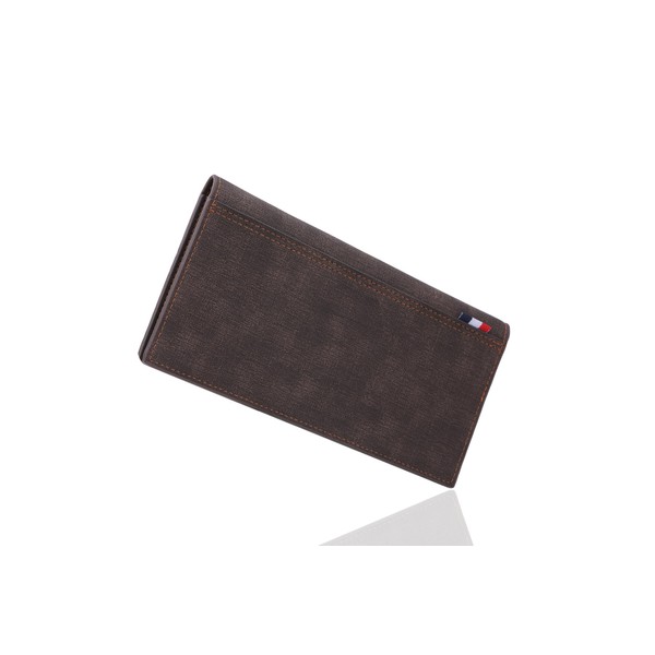 SAKIBI Men's Long Wallet, Billfold, Thin, Billfold, No Coin Purse,