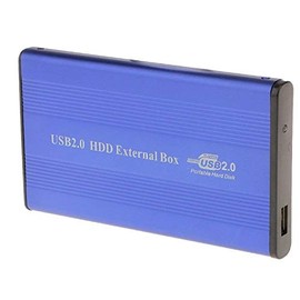 KesCom External USB Hard Drive Enclosure Metal 2.5 Inch (6.35 cm) USB 2.0 SATA in Blue