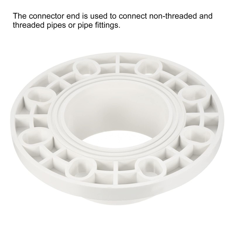PATIKIL 110mm/4.3 Inch PVC Pipe Fitting, Flange Pipe Socket Coupling