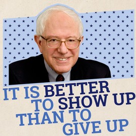 CafePress Show Up Bernie Tote Bag Reusable Natural Beige Canvas Shopping Bag