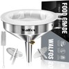 WALFOS Multi-use Stainless Steel Kitchen Funnel with 2 Removable Strainer