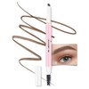 AMY'S DIARY Eyebrow Pencil Retractable Definer brown Dual-Sided Brow Brush,