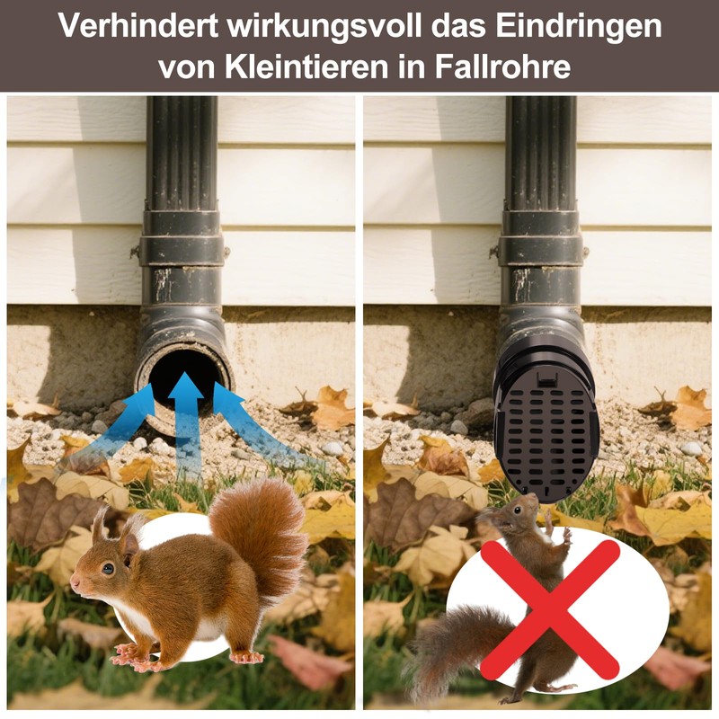 Gutter Downpipe Leaf Guard Gutter Guard (Brown)