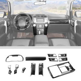 JWWY for 4Runner Interior Kit Center Console Instrument Dashboard Gear Shift Knob Decor Set Cover Trim for 2010-2024 Toyota 4Runner Interior Accessories,ABS Carbon Fiber 16pcs(High Version)