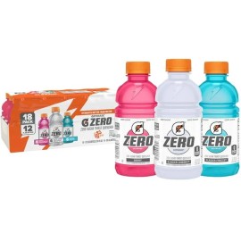 Gatorade Zero Sports Drinks, Berry/Glacier Cherry/Glacier Freeze Variety Pack 18